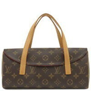 Louis Vuitton Sonatine Monogram Canvas Handbag Brown Red